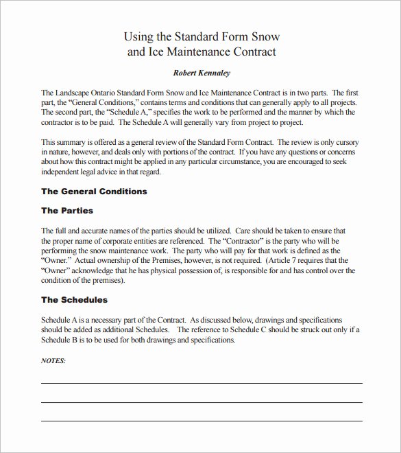 Snow Removal Bid Template Awesome 20 Snow Plowing Contract Templates Google Docs Pdf