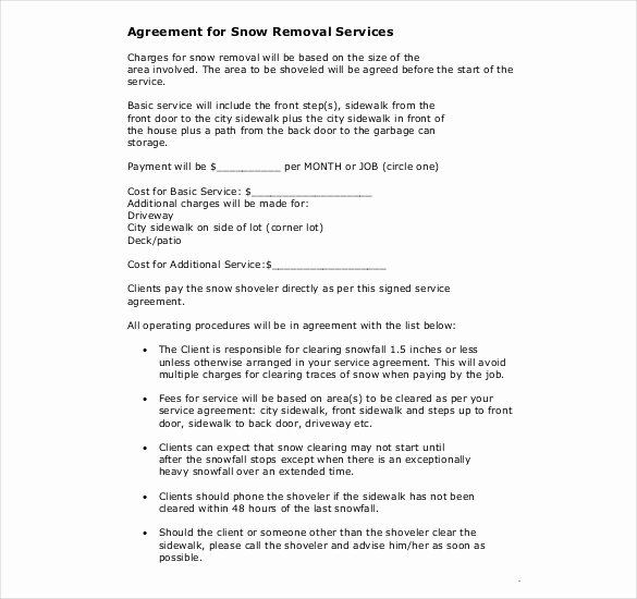 Snow Removal Bid Template Awesome Snow Plowing Contracts Templates Invitation Template