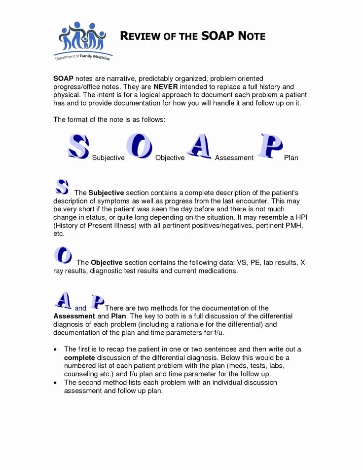 Soap Template Word New soap Note Template Counseling Google Search