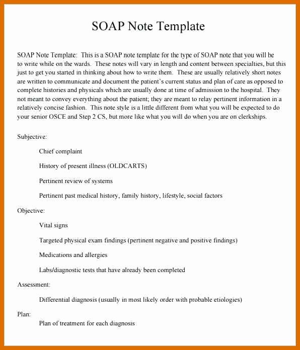 Soap Template Word Unique 10 11 soap Note Template Word