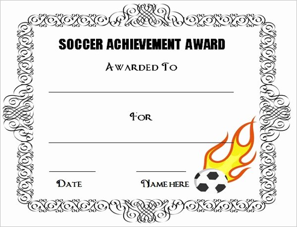 Soccer Awards Template Awesome Editable soccer Award Certificate Templates Free