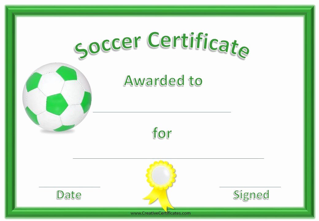 Soccer Awards Template Best Of 13 Free Sample soccer Certificate Templates Printable