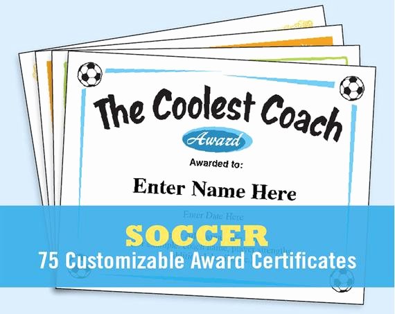 Soccer Awards Template Fresh soccer Certificates soccer Awards Templates Child