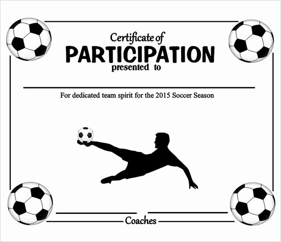 Soccer Awards Template Luxury 25 Sample Participation Certificate Psd Pdf Word Ai