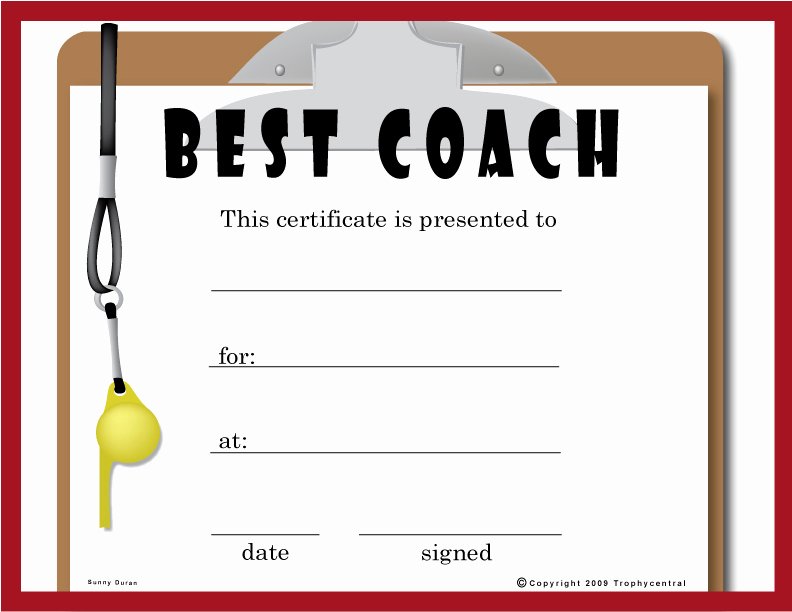 Soccer Awards Template Unique Free Coach Certificates Certificate Free Coach