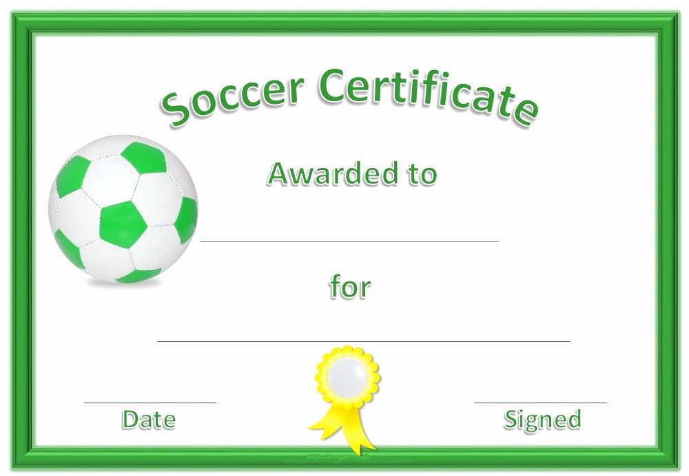 Soccer Awards Template Unique soccer Certificate Templates