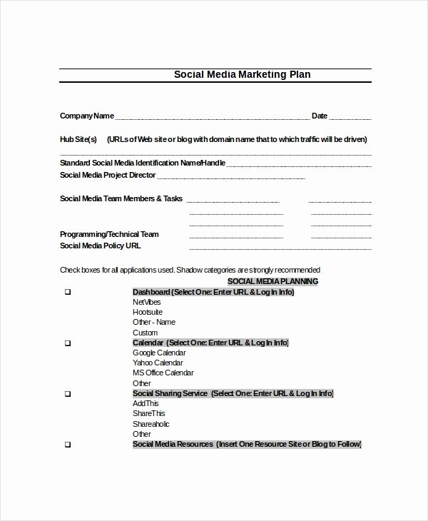 Social Media Marketing Proposal Pdf Inspirational Plan Template 18 Free Word Pdf Psd Indesign format