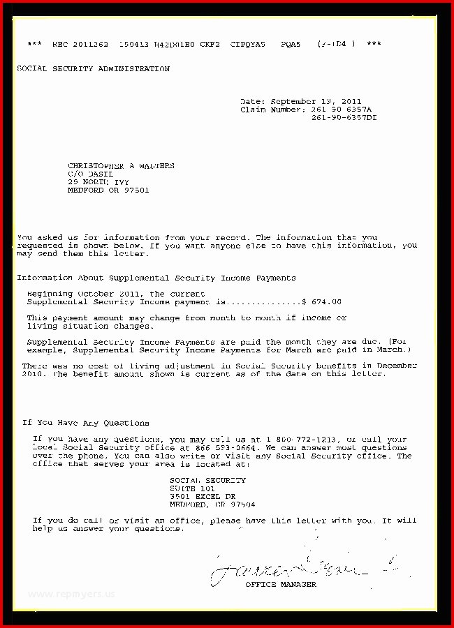 Social Security Award Letter Example Beautiful 31 Unsurpassed social Security Award Letter Example