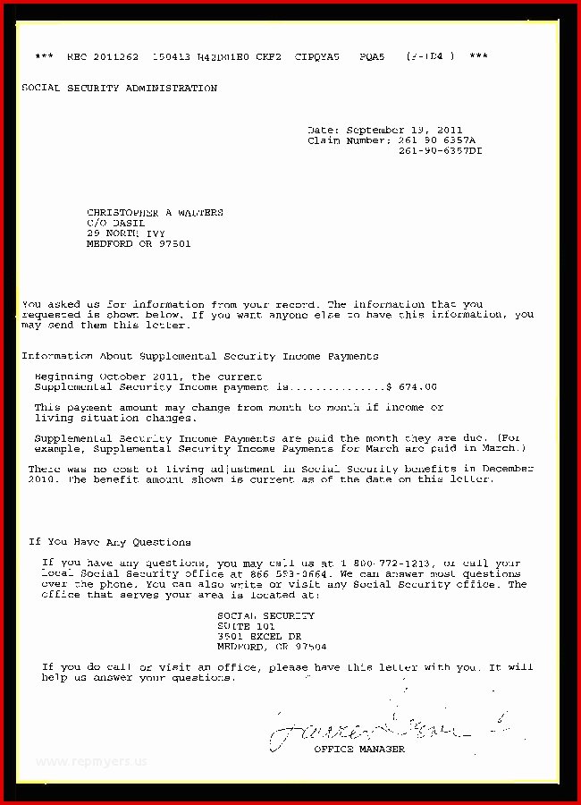 Social Security Award Letter Example Beautiful 31 Unsurpassed social Security Award Letter Example