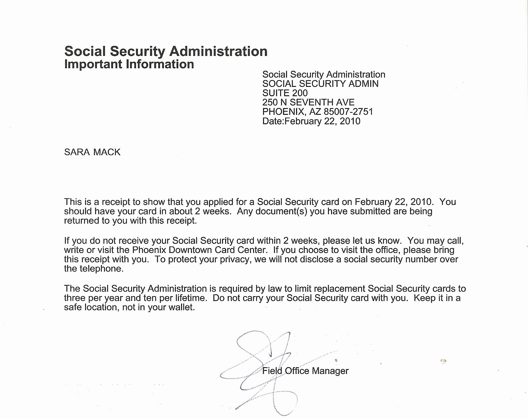 Social Security Award Letter Example Fresh What’s In A Name