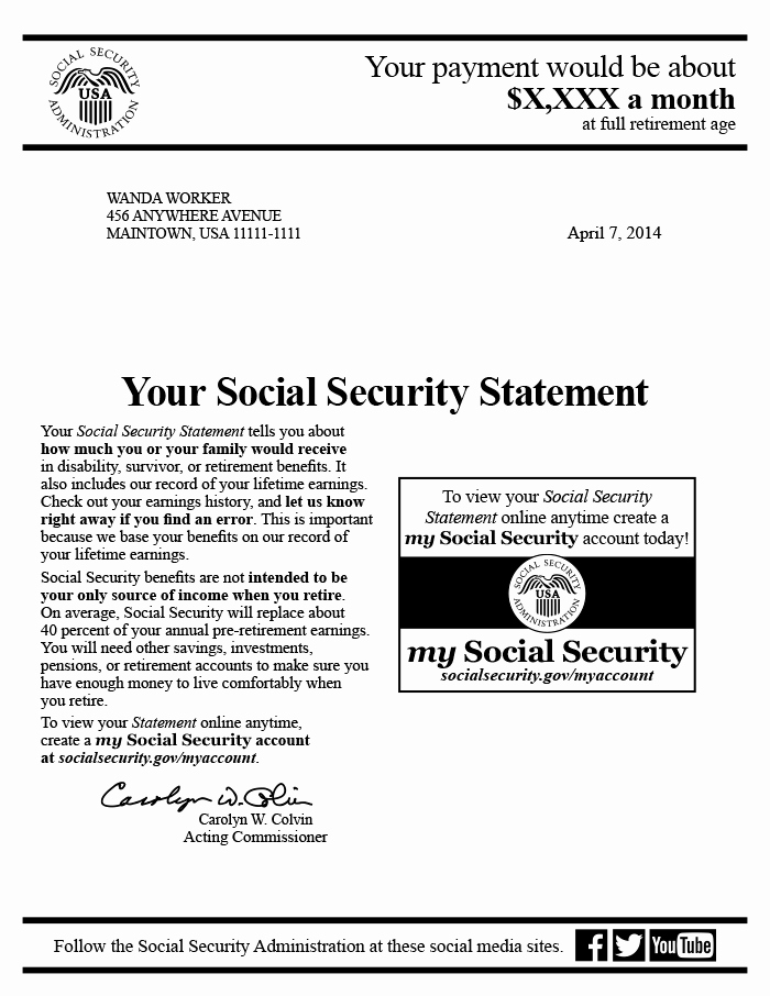 Social Security Award Letter Example Lovely the social Security Statement Background Implementation