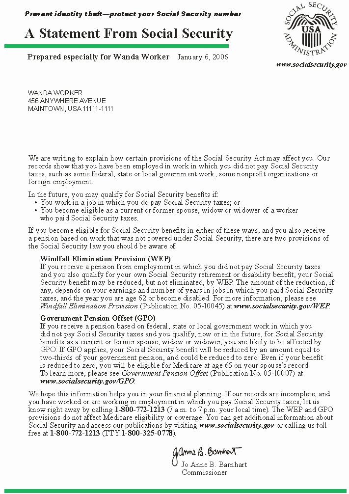 Social Security Award Letter Example New Award Letter for social Security 2018
