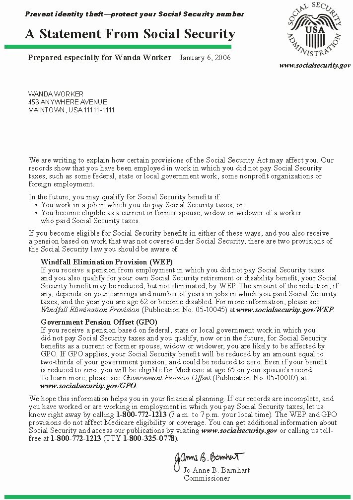 Social Security Award Letter Example New Award Letter for social Security 2018