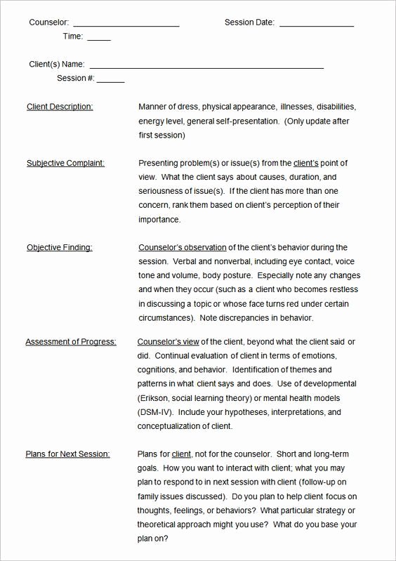 Social Work Case Notes Template New soap Note Template 9 Free Word Pdf format Download