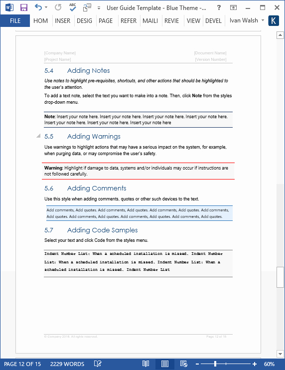 Software Documentation Sample Lovely User Guide Templates • My software Templates