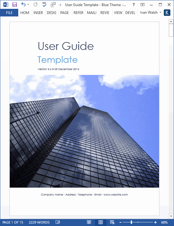 Software User Guide Template Beautiful Technical Writing Templates Ms Word Excel Visio