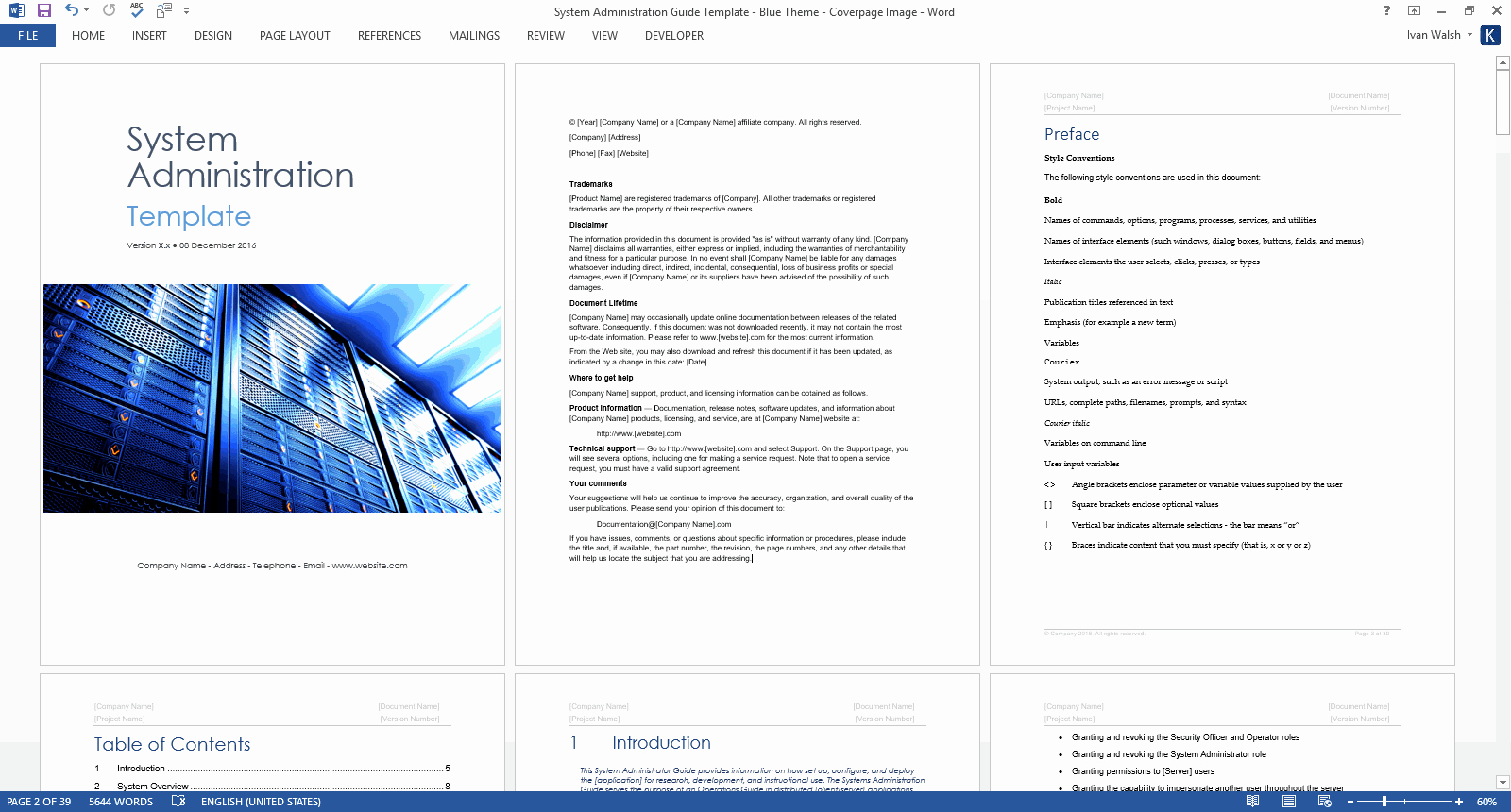 Software User Guide Template Best Of System Administration Guide – Ms Word and Excel Template