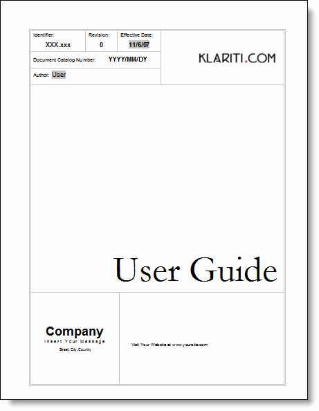Software User Guide Template Unique 8 User Manual Templates Word Excel Pdf formats