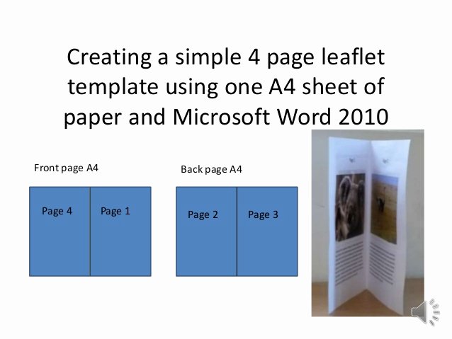 Souvenir Booklet Template Microsoft Word Beautiful How to Make Simple 4 Page Leaflet In Word 2010