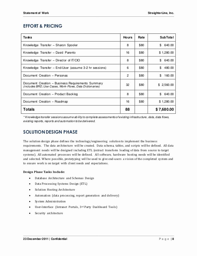 Sow Template Doc Awesome software Project Statement Of Work Document Sample
