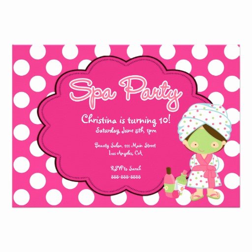 Spa Day Invitation Awesome Cute Spa Day Birthday Party Invitation 5&quot; X 7&quot; Invitation