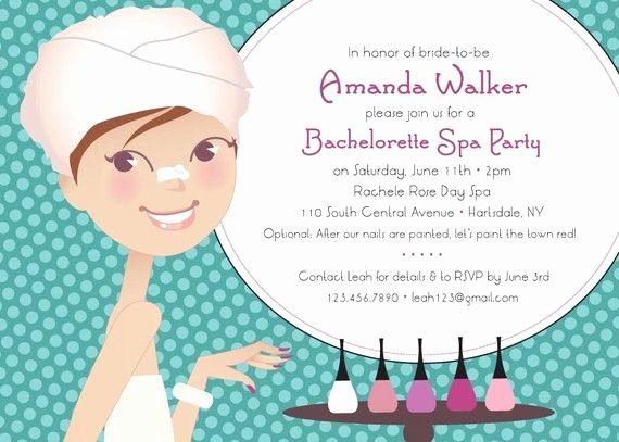 Spa Day Invitation Inspirational &quot;spa Day&quot; Bridal Shower Bachelorette Party Invitation by