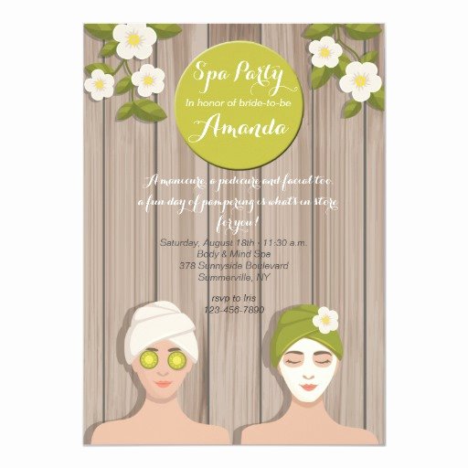 Spa Day Invitation Lovely Spa Day Invitation