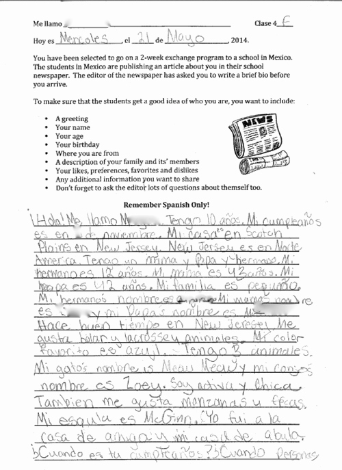 Spanish Essay About Yourself New Book Report Projects Value Pack Unique Teaching