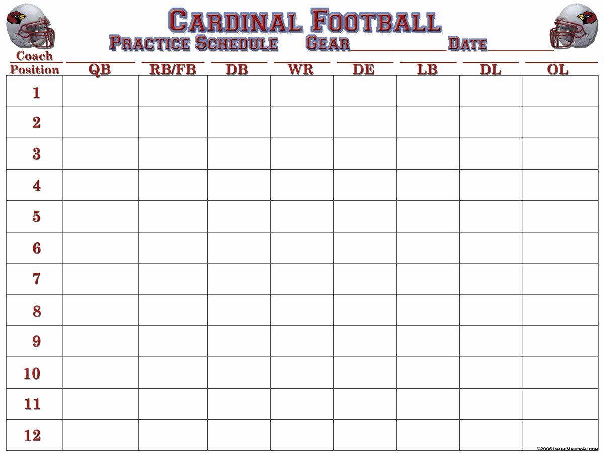 Special Teams Depth Chart Template Beautiful Football Image Maker