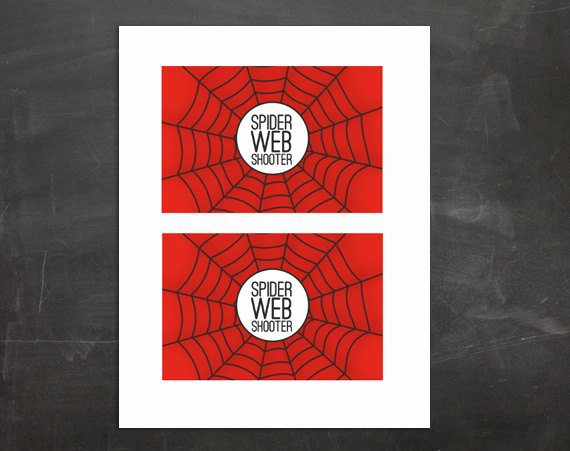 Spiderman Web Template Best Of Spider Web Shooter Silly String Label Pdf