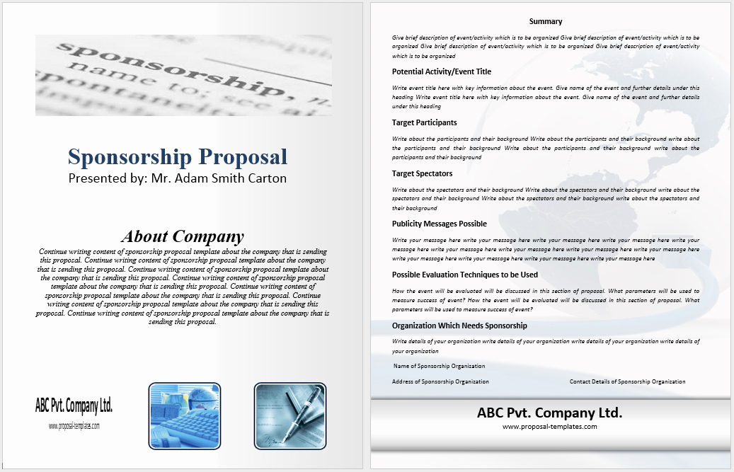 Sponsorship Package Template Free Awesome 10 Free Sponsorship Proposal Templates Word Templates