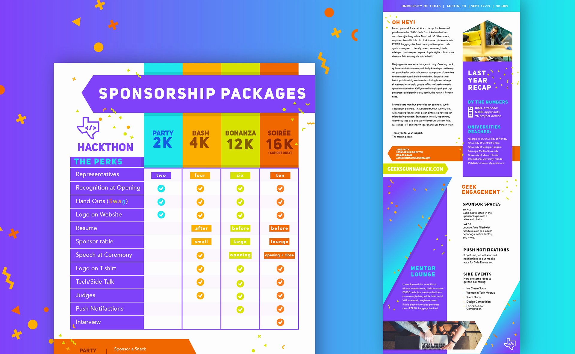 Sponsorship Package Template Free