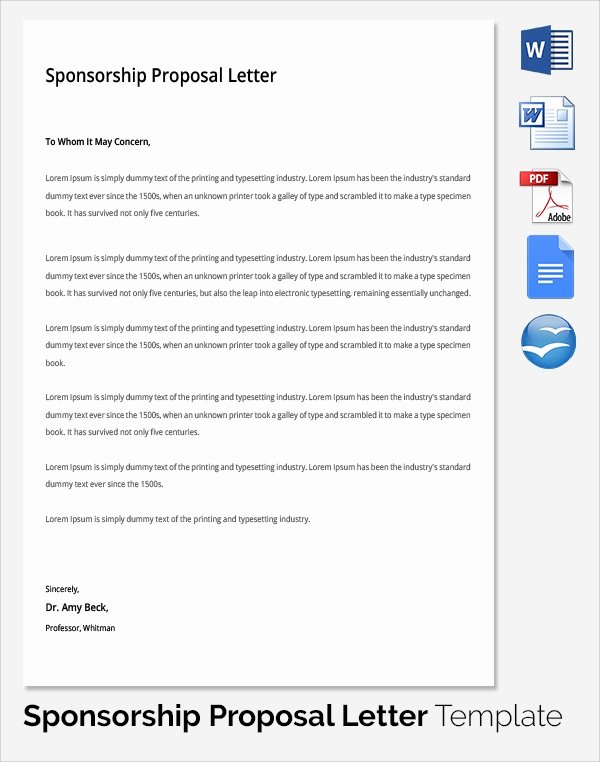 Sponsorship Packet Template Luxury 19 Sample Sponsorship Proposal Templates