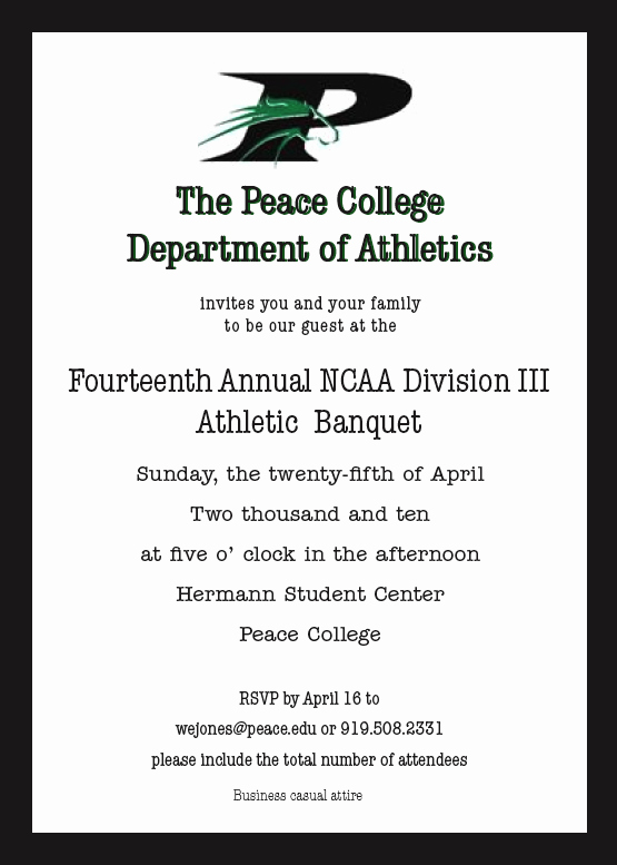 Sports Invitation Template Beautiful Designs by Olivia Griffin athletic Banquet Invitation