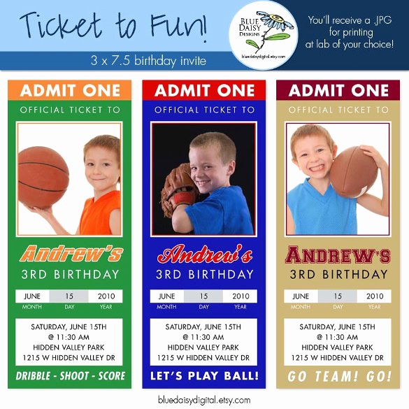 Sports Invitation Template Best Of 47 Ticket Invitation Templates Psd Ai Word Pages