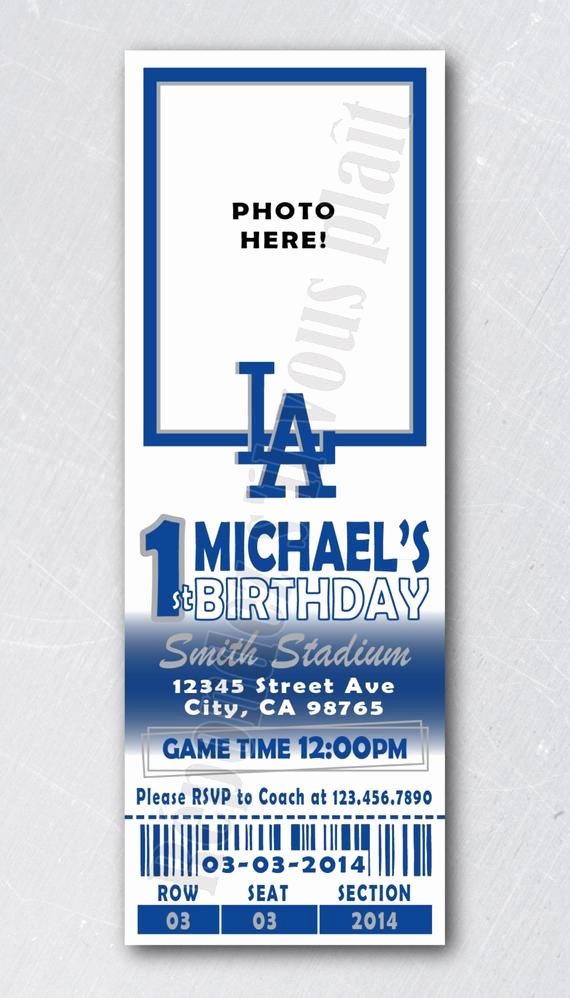 Sports Ticket Invitation Beautiful Sports Ticket Invitation Any Team