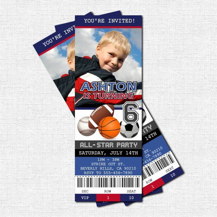 Sports Ticket Invitation Template Free Unique Ticket Birthday Invitation Template Free