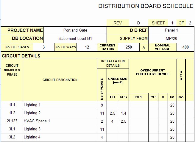 Square D Electrical Panel Schedule Template Luxury Electrical Panel Schedule Template Autocad Templates