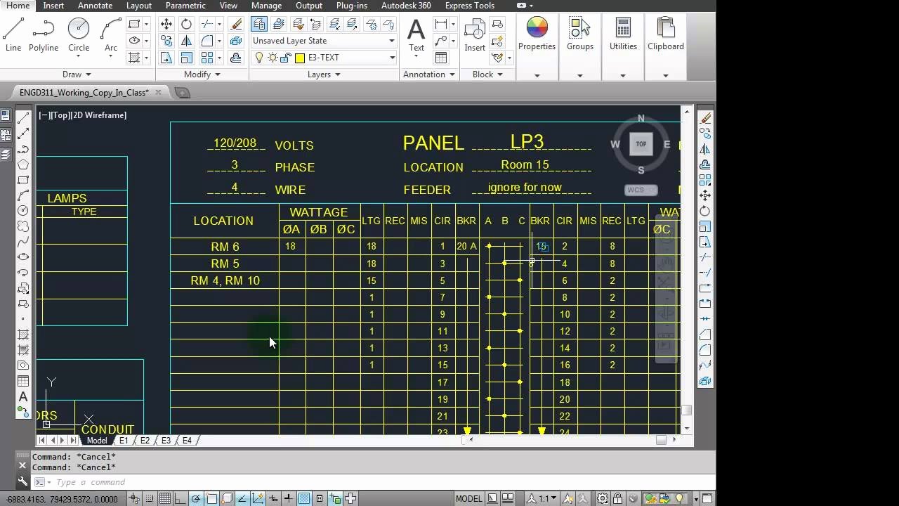 Square D Panel Schedule Awesome Engd311 E4 Panel Schedule Tutorial