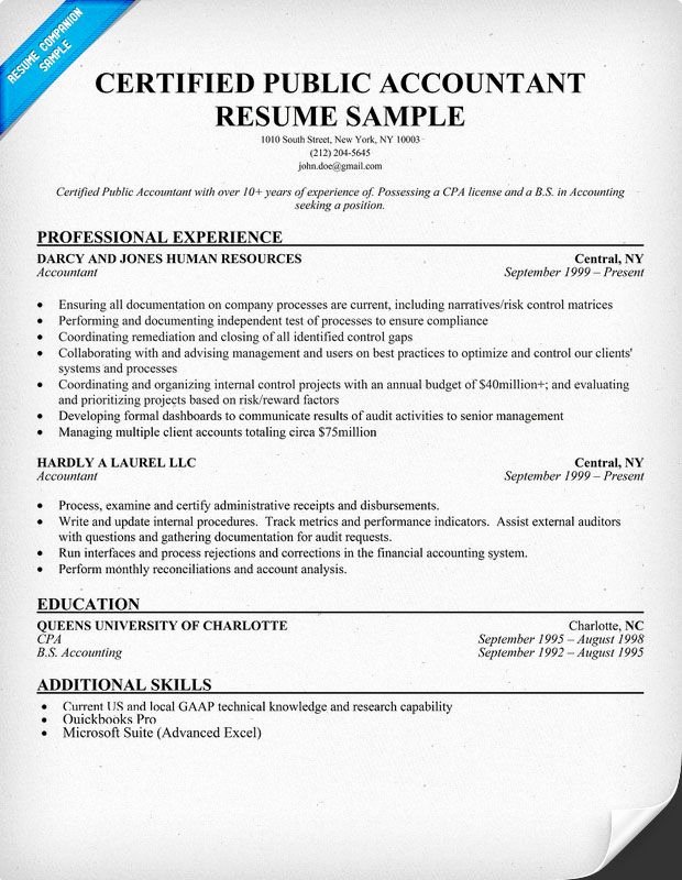 Staff Accounting Resume Samples Best Of Certified Public Accountant Resume Sample