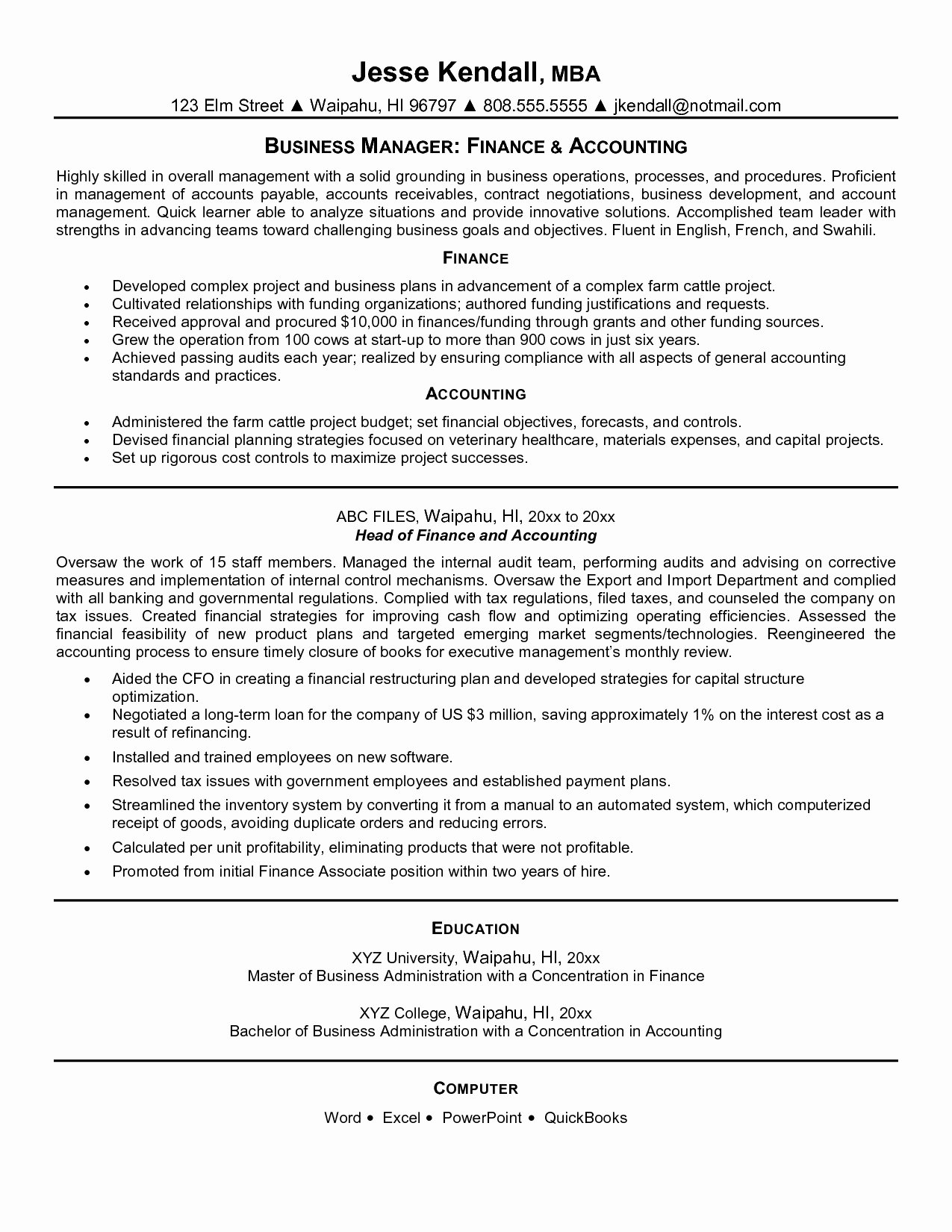 Staff Accounting Resume Samples Best Of Staff Accounting Resume Samples