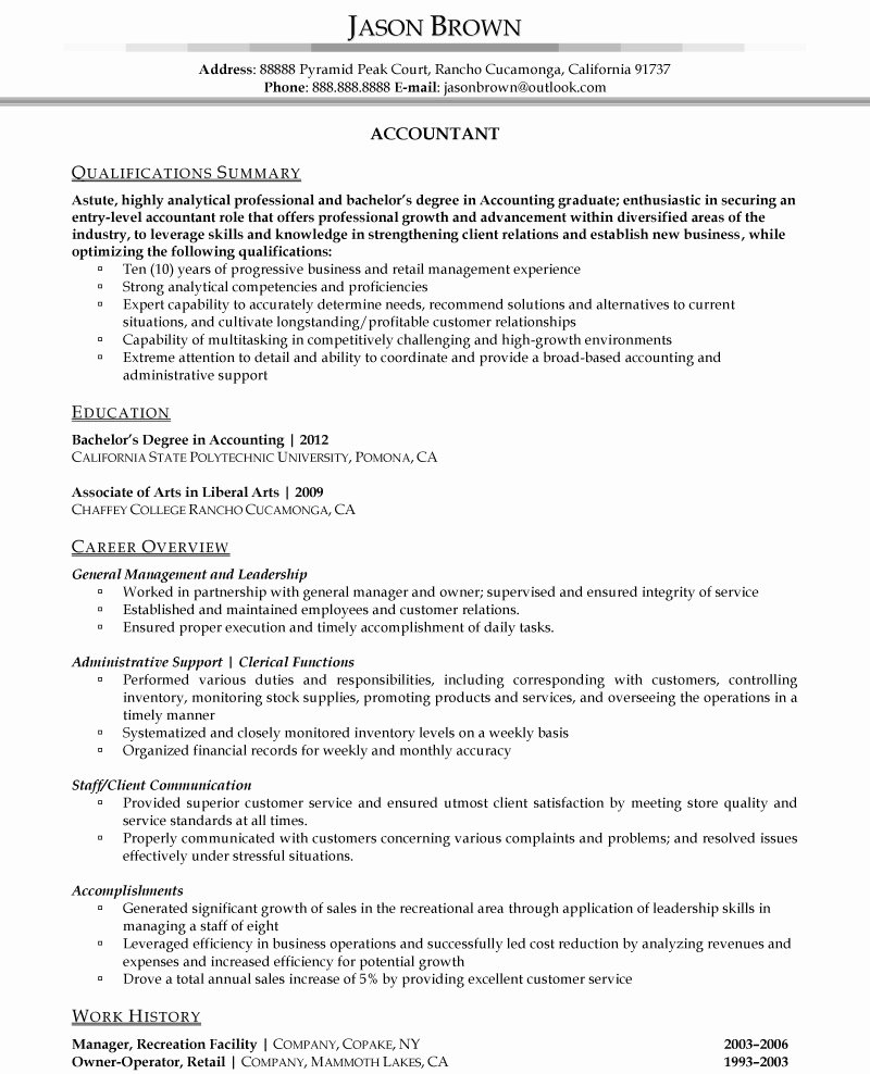 Staff Accounting Resume Samples Fresh Staff Accounting Resume Samples