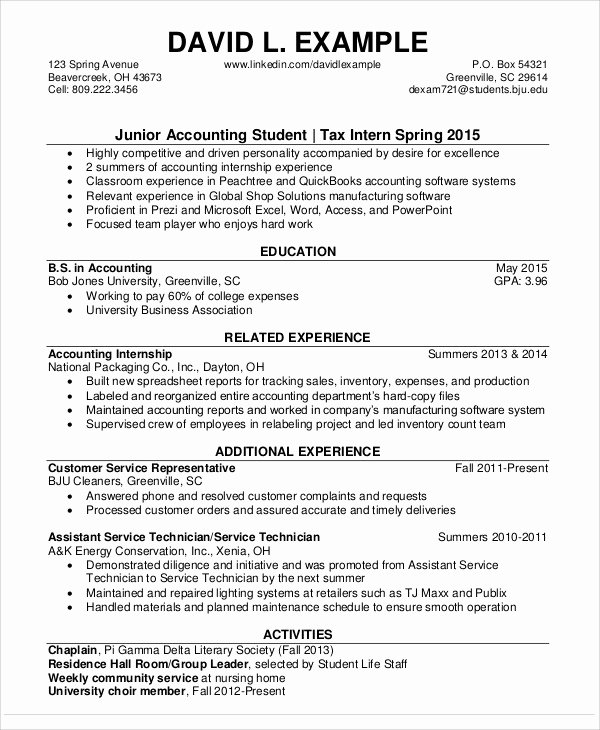 Staff Accounting Resume Samples Lovely 30 Accountant Resume Templates Pdf Doc