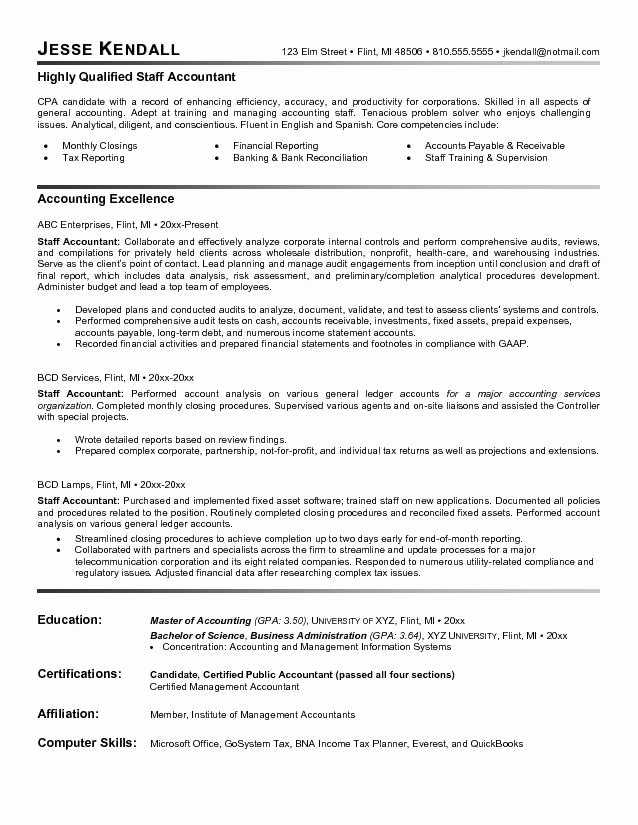 Staff Accounting Resume Samples Lovely Pin by topresumes On Latest Resume