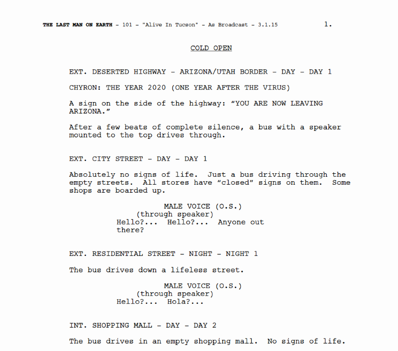 Stage Play Format Example