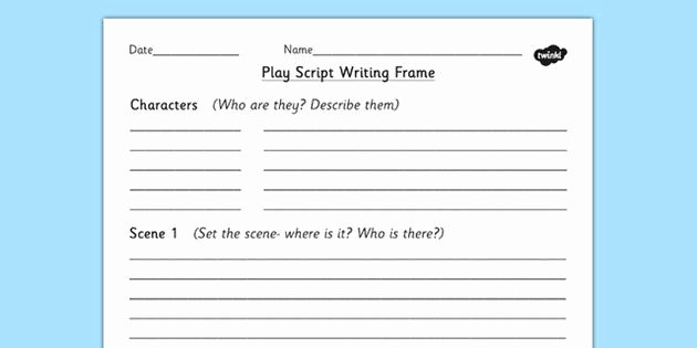 Stage Play format Template Lovely Play for Kids Template Making Plays