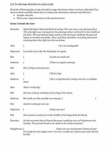 Stage Play format Template Luxury Adding Stage Directions to A Playscript by Lathburg