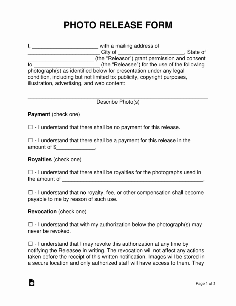 Standard Media Release form Template Lovely Free Release forms Word Pdf
