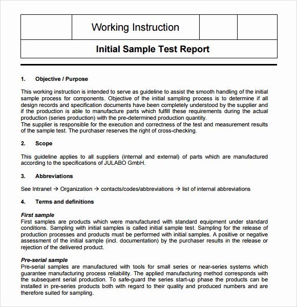 Standardized Work Instructions Templates Elegant Sample Instruction 7 Documents In Pdf