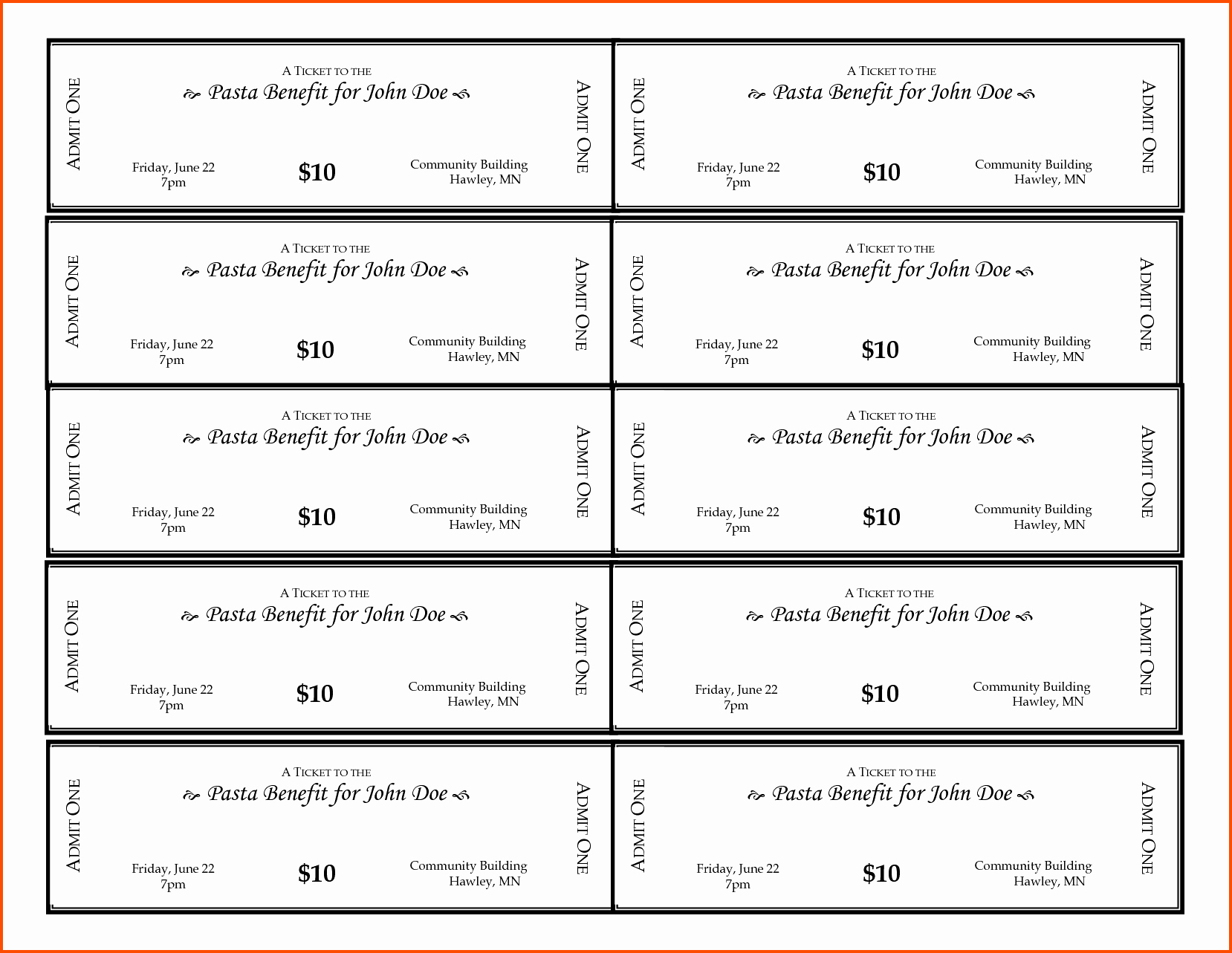 Staples Ticket Template Unique Numbered Raffle Ticket Template Word